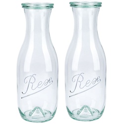 1-Liter-Pyramidenflasche REX von WECK (2er-Set) (2Stck.)
