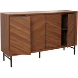 MCW Sideboard MCW-M50, Schrank Kommode Highboard Anrichte, Massiv-Holz Mango 94x151x40cm ~ braun