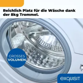 Exquisit WA8014-370A Waschmaschine (8 kg, 1400 U/min)