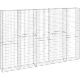 vidaXL Gabionenwand mit Abdeckung 300 x 30 x 200 cm