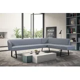 exxpo - sofa fashion Eckbank »Americano«, mit Keder und Metallfüßen, Bezug in verschiedenen Qualitäten,