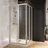 70-80 x 70-80 x 185 cm Alu silber matt/Kunststoffglas Perle