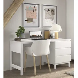 Vipack Kinderschreibtisch EVA 140 x 70 cm Kiefer lackiert weiß