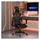 vidaXL Gaming-Stuhl mit Massage & Fußstütze Schwarz Orange
