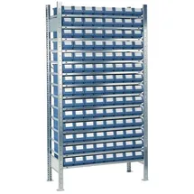 NORDWEST Handel AG Lager Grundregal Stahl H2000xB1000xT300mm 14 Stahlböden