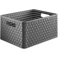 Rotho Aufbewahrungskorb Country 18 l 28 x 37 x 19 cm anthrazit