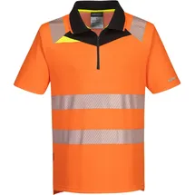 PORTWEST Warnschutz Polo-Shirt "DX412" DX4 - 4XL - orange/schwarz