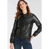 Gipsy Lederjacke GIPSY "GWLaury OT" Gr. 4XL, schwarz (black) Damen Jacken Lederjacken