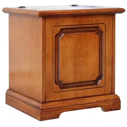 Kompakte Holztruhe in Nussbaumfarben klassischen Stil