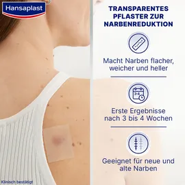 BEIERSDORF Hansaplast Narben Reduktion Wundpflaster transparent 38 x 68 mm 21 St.