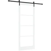 vidaXL Schiebetür ORKDAL Weiß und Schwarz 93 x 232 cm 3331872