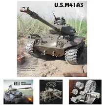 ES-Toys Panzer M41 A3 Walker Bulldog RTR mit Schussfunktion, Rauch und Sound (ET4807)