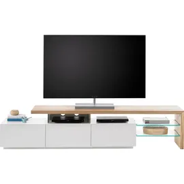 MCA Furniture Alimos TV-Rack 2040 mm weiß matt/Asteiche