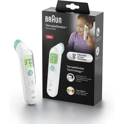 Braun Fieberthermometer »TempleSwipeTM Stirnthermometer​ - BST200«, Geeignet für alle Altersgruppen​: Säuglinge, Kinder und Erwachsene Braun White- Mint