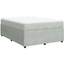 vidaXL Boxspringbett 140 x 200 cm Hellgrau