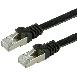 VALUE Patchkabel Kat.6 (Class E) FTP, extra-flach, schwarz, 1,5 m