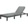 Svita Peach Gartenliege Sonnenliege Polsterauflage Klappbar Polyrattan Schwarz