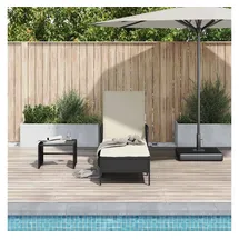 vidaXL Sonnenliege 157 x 55 x 92 cm Schwarz