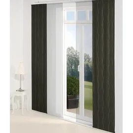 Wirth Schiebegardine Sepino (1 St), Paneelwagen, blickdicht, Jacquard braun 60 cm x 145 cm