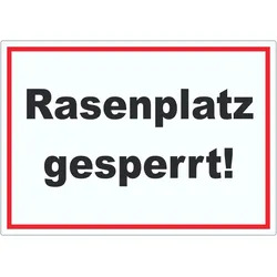 Rasenplatz gesperrt Aufkleber A5 (148x210mm)