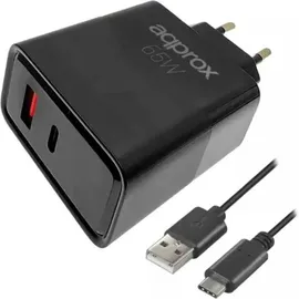 APPROX APPUSBWALL65W, 65W USB-C und USB-A