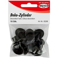 Deko-Zylinder -schwarz-2cm x 2,4cm - Inhalt: 10 Stück 65296