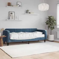 VidaXL Tagesbett mit Matratze Blau 80x200 cm Samt