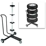 PRO PLUS ProPlus Felgenständer fahrbar mit Handgriff für 4 Reifen