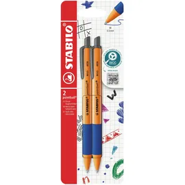 Stabilo Kugelschreiber Basic Blau 0,5 mm 2 St.