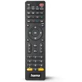 Hama Universalfernbedienung TV, für 8 Geräte (Infrarot, smarte Taste, 10m Reichweite, ideal z.B. für TV, DVD Player, Videorekorder, Receiver, Audio, vorprogrammiert) schwarz