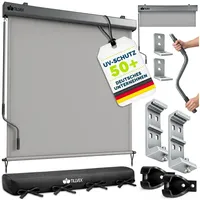tillvex Senkrechtmarkise 160 x 250 cm grau