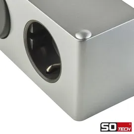 SOTech Steckdose für Spiegelschränke silbergrau Stromversorgung für 230V