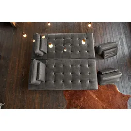 KAWOLA Ecksofa Wiolo Leder grau