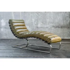 KAWOLA Relaxliege SIRY Leder 150 x 88 x 88 cm Grün