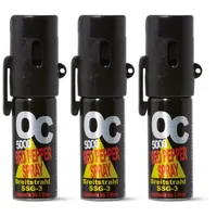 Pfefferspray OC5000 SSG-3 Breitstrahl 15ml KO-Spray mit seitlichem Clip und Fingerschutz (3X 15ml)