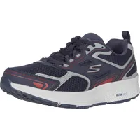 SKECHERS Herren Go Run Consistent Sneaker, Navy Leather Synthetic Red Trim, 42 EU