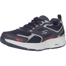 SKECHERS Herren Go Run Consistent Sneaker, Navy Leather Synthetic Red Trim, 42 EU