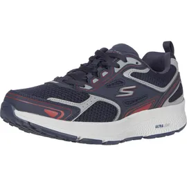 SKECHERS Herren Go Run Consistent Sneaker, Navy Leather Synthetic Red Trim, 42 EU