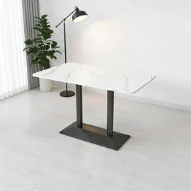 360Home Esszimmertisch 120 x 75 x 60 cm schwarz/weiß