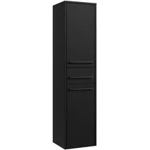 Badplaats Badezimmerschrank Florence mit 2 Türen Schwarz Matt - 30 x 35 x 130 cm