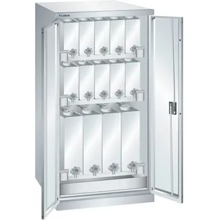 LISTA Chemikalienschrank, HxBxT 1.450 x 717 x 753 mm, 3 Kannenböden, lichtgrau
