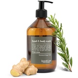 Jean&Len Jean & Len Hand Body Wash Rosemary und Ginger, reinigt pflegt die Haut, 500 ml