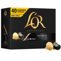 200 RISTRETTO L'OR Espresso-Kaffeekapseln – Nespresso-kompatible Aluminiumkapseln
