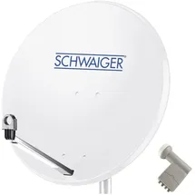 Schwaiger Sat-Spiegel 80cm hellgrau + Quad LNB