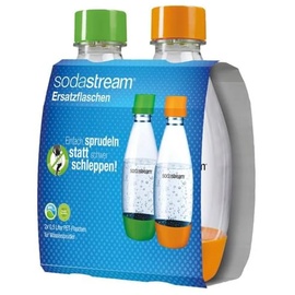 Sodastream Fuse PET-Flasche 2 x 0,5 l grün/orange