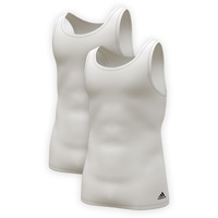 adidas Herren Tank Top, Multipack - Active Flex Cotton, Unterhemd, ärmellos, uni Weiß 2XL Pack