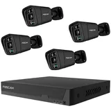 Foscam FN9108E-B4-2T Überwachungsset mit 4 Überwachungskameras schwarz