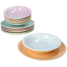 Mambocat Pastello Tafelservice 12-tlg. für 6 Personen pastellfarben