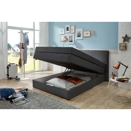 SUN GARDEN Boxspringbett Florida 140 x 200 cm Grau
