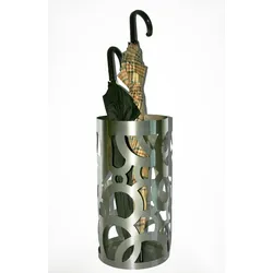 Schirmständer Design Circle 49xØ23cm Edelstahl matt SZAGATO Regenschirmständer Schirmständer große Schirme Schirmhalter moderne Regen-Schirmständer